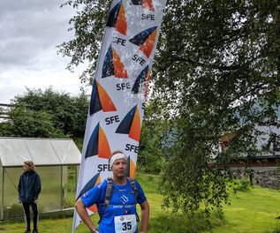 Arve Einar Sørland ved start